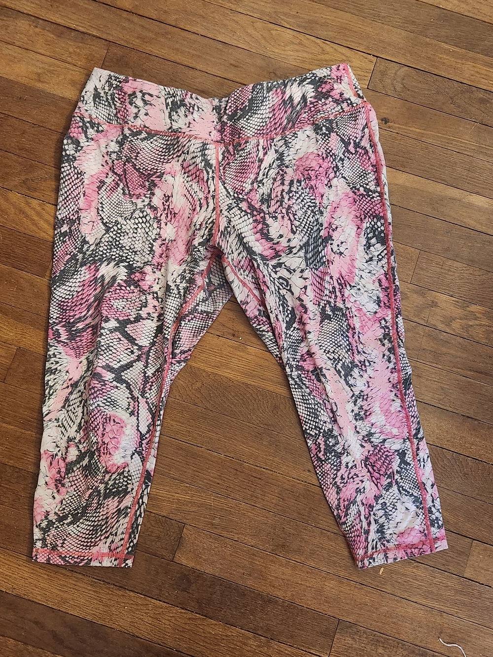 Cato Pink Black White Snake-Print Leggings